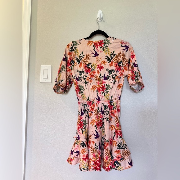 NWT Shore Brand Pink Floral Mini Dress XS - Picture 2 of 3